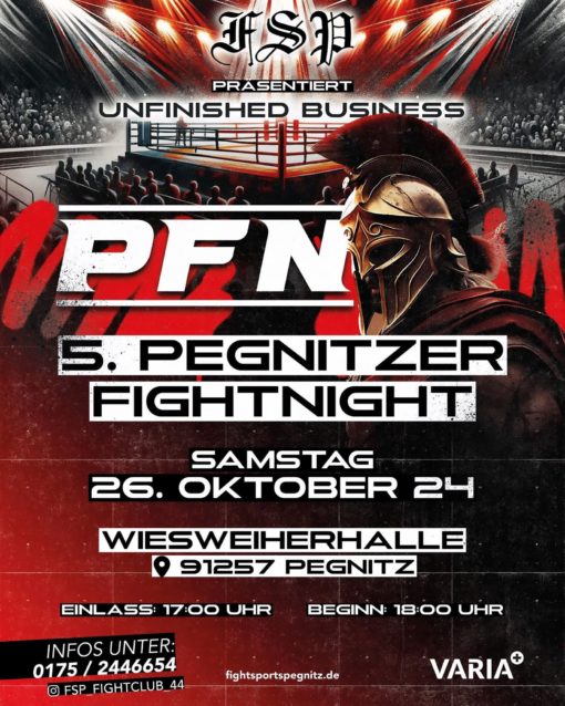 Plakat der 5. Pegnitzer Fightnight